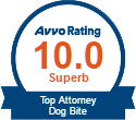 AVVO Top Dog Bite Attorney Badge