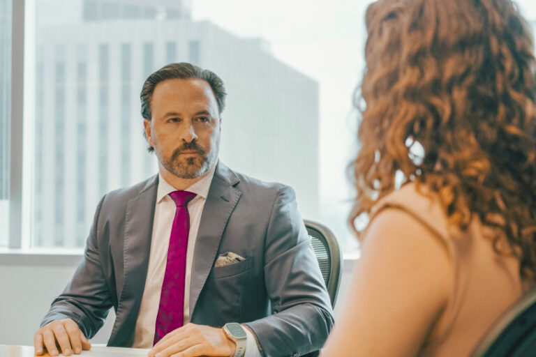 Jeremy Rosenthal Denver injury attorney meeting with client for free case consultation
